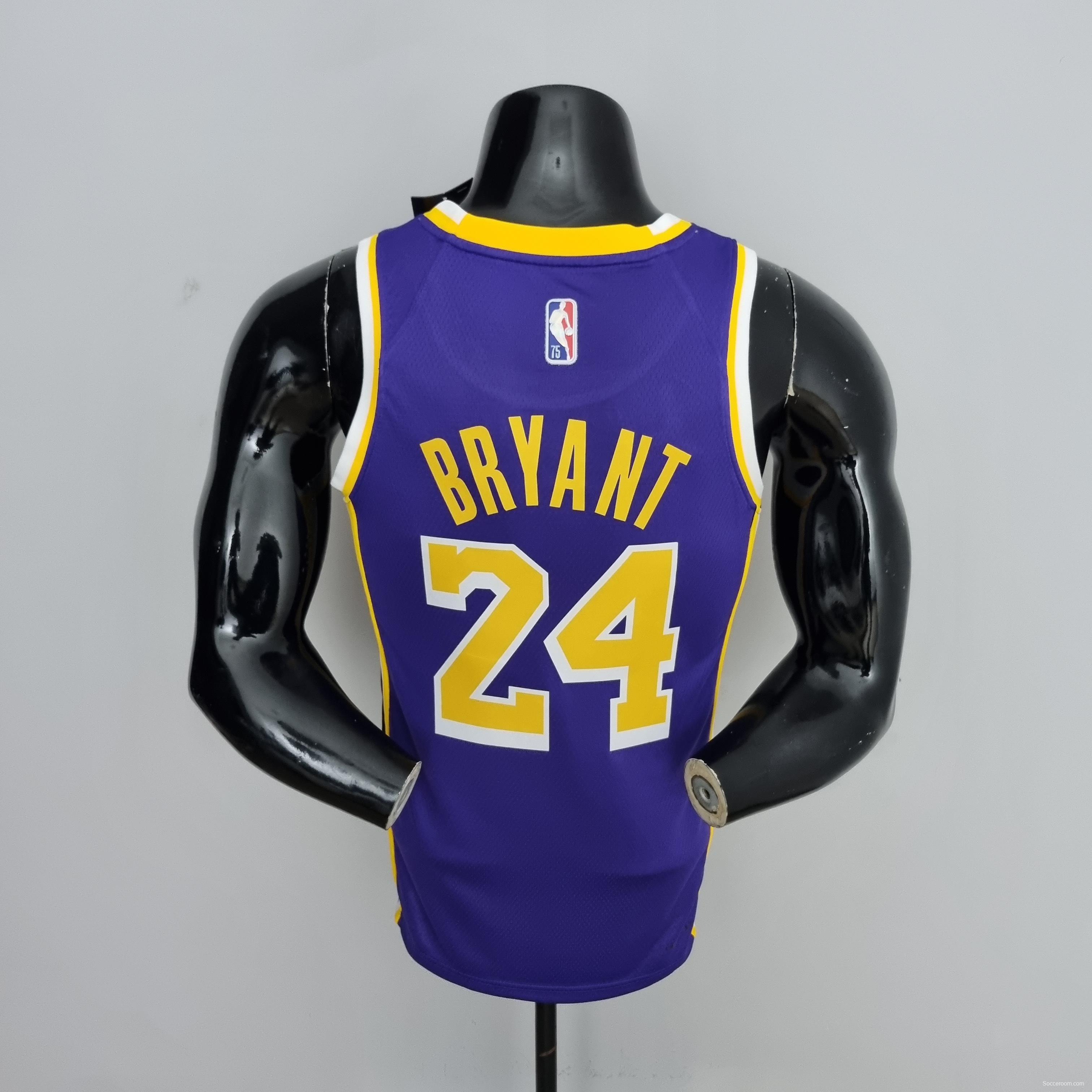 75th Anniversary James #23 Los Angeles Lakers Jordan Purple NBA Jersey