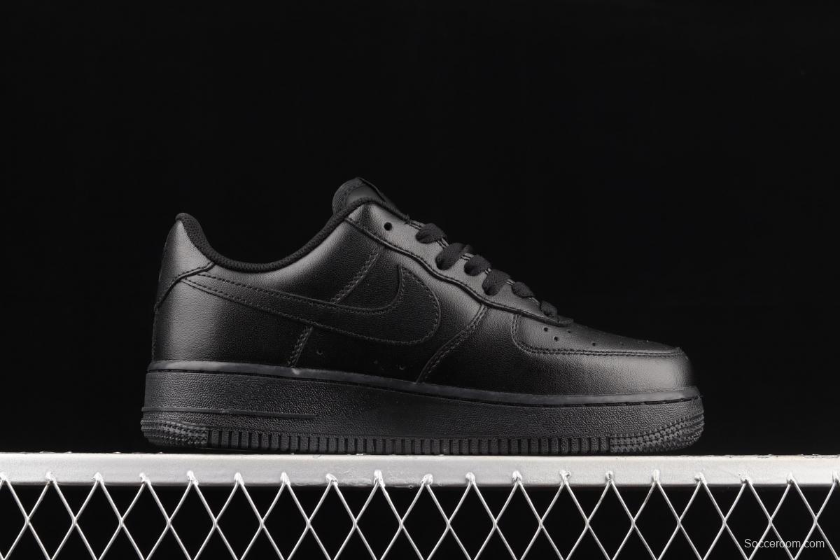 NIKE Air Force 1' 07 Low classic all-black low-top casual board shoes 315115-038