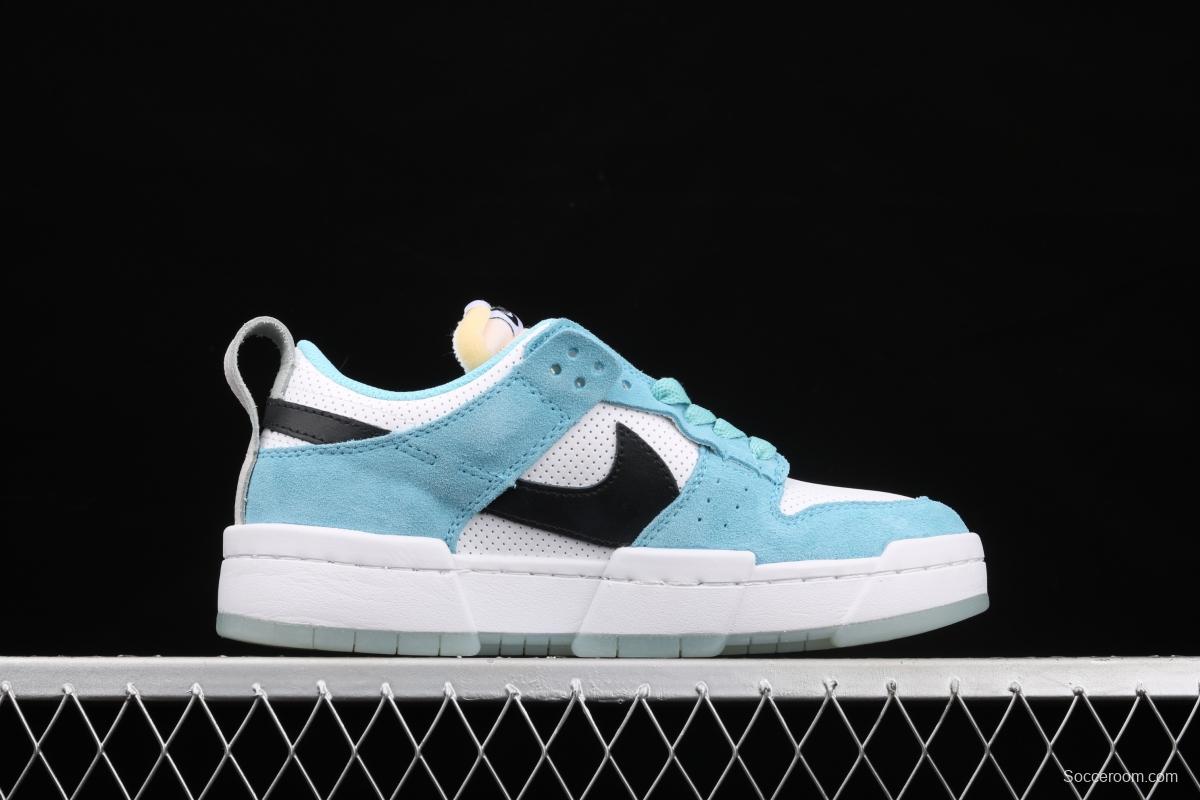 NIKE DUNK Low Disrupt White/Sand/Ghost/Sail lightweight dunk destruction series deconstructed wind low side casual skateboard shoes DD6619-400