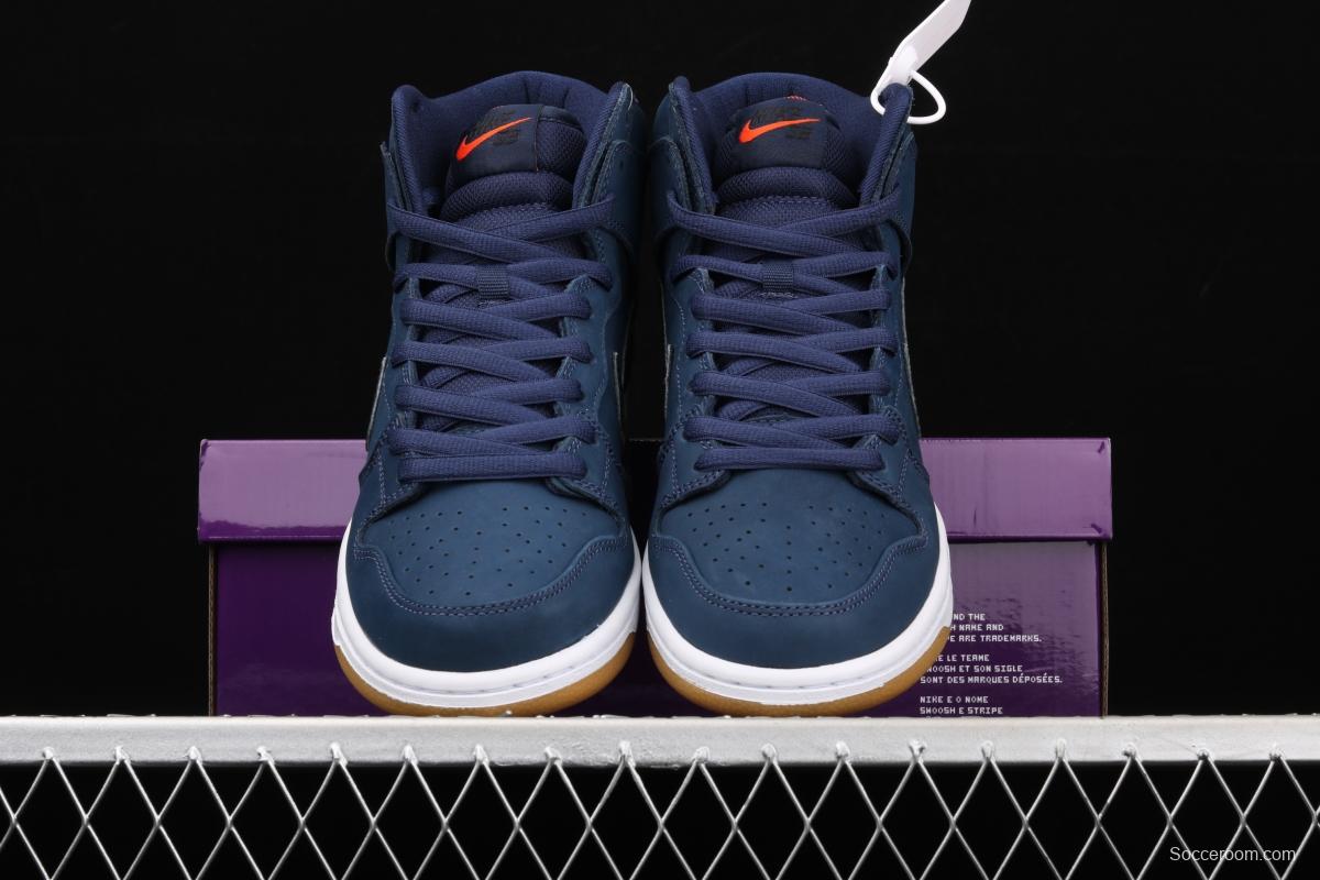 NIKE SB DUNK High Pro 2020 reproduction of foreign defined black and blue raw rubber fashion leisure board shoes CI2692-401