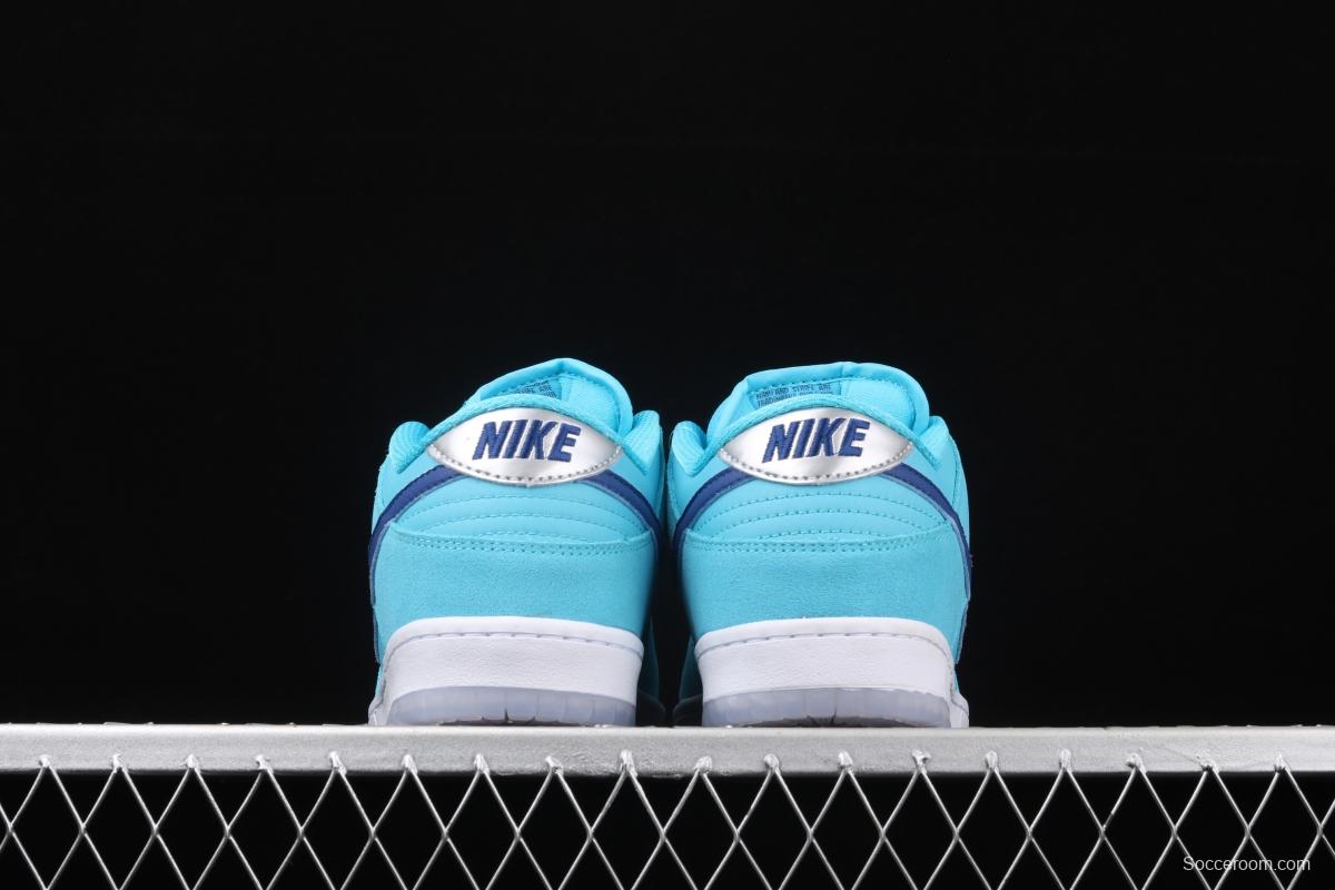 NIKE SB DUNK Low Pro sky blue wool-like low-top casual board shoes BQ6817-400