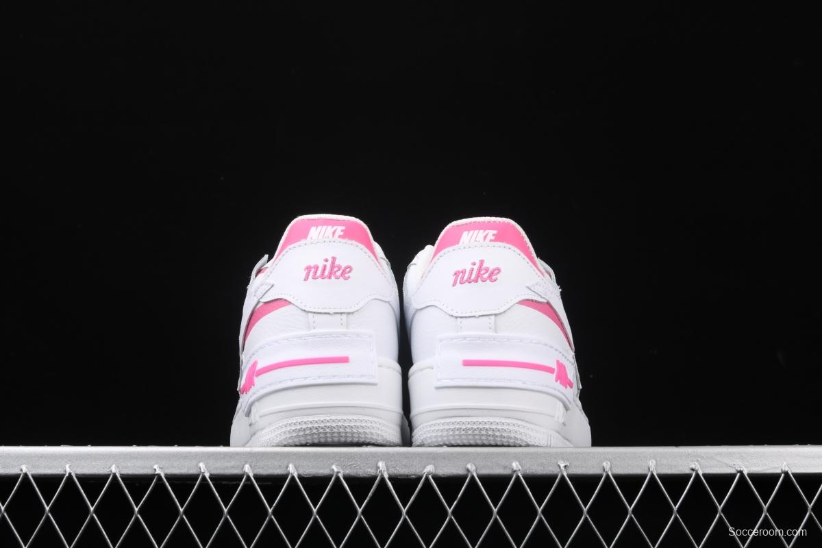 NIKE Air Force 1 ShAdidasow white powder light weight increased low-end white board shoes CI0919-102,