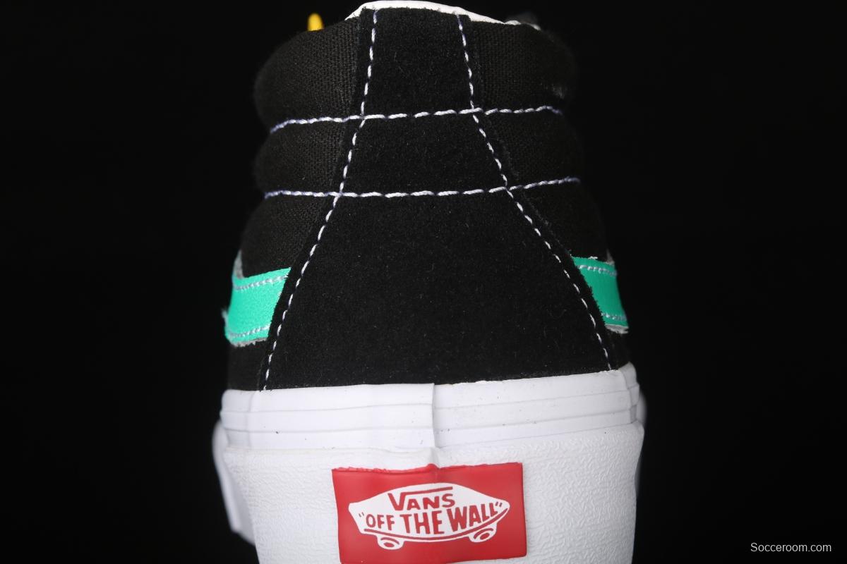 Vans Sk8 Mid Vansi Zhongbang series candy green leisure board shoes VN0A3WM34FV