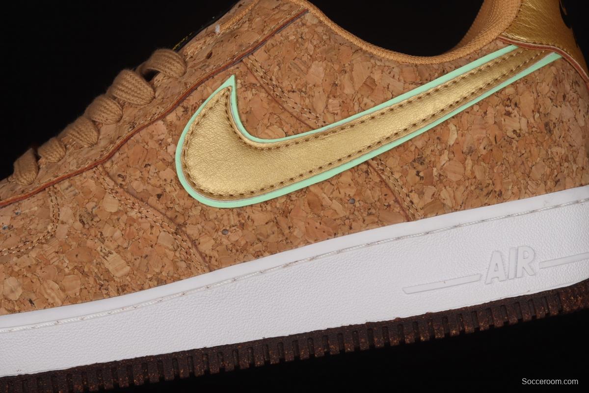 NIKE Air Force 1x07 Low cork color low-top casual board shoes CZ0338-200