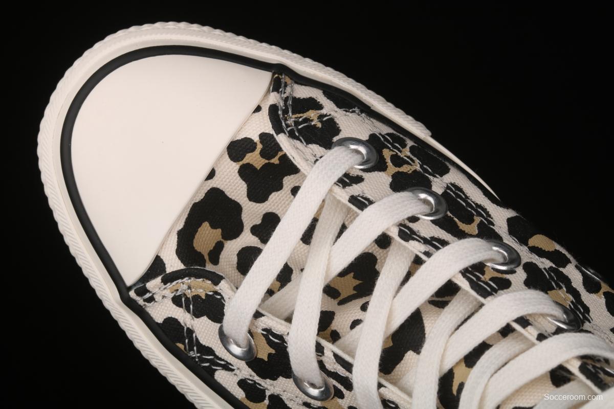 Converse All Star Lift classic leopard print thick-soled high-upper canvas shoes 570915C