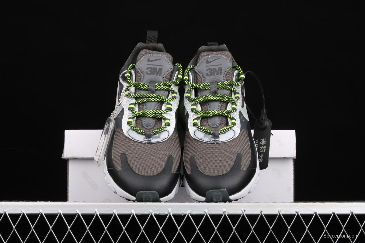 NIKE Air Max 270React new high-frequency mesh hollowing out function half-palm air cushion running shoes CT1647-001