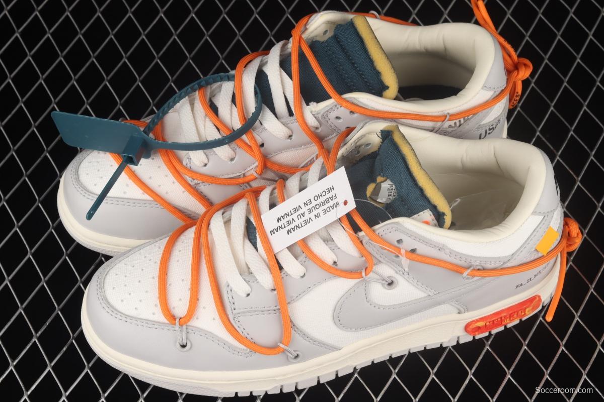 OFF-White x NIKE DUNK Low OW grey leisure sports skateboard shoes DM1602-104