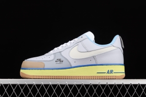 Nike Air Force 1 Premium ShAdidasow grey side Logo 3M reflective low upper shoes CV3039-102