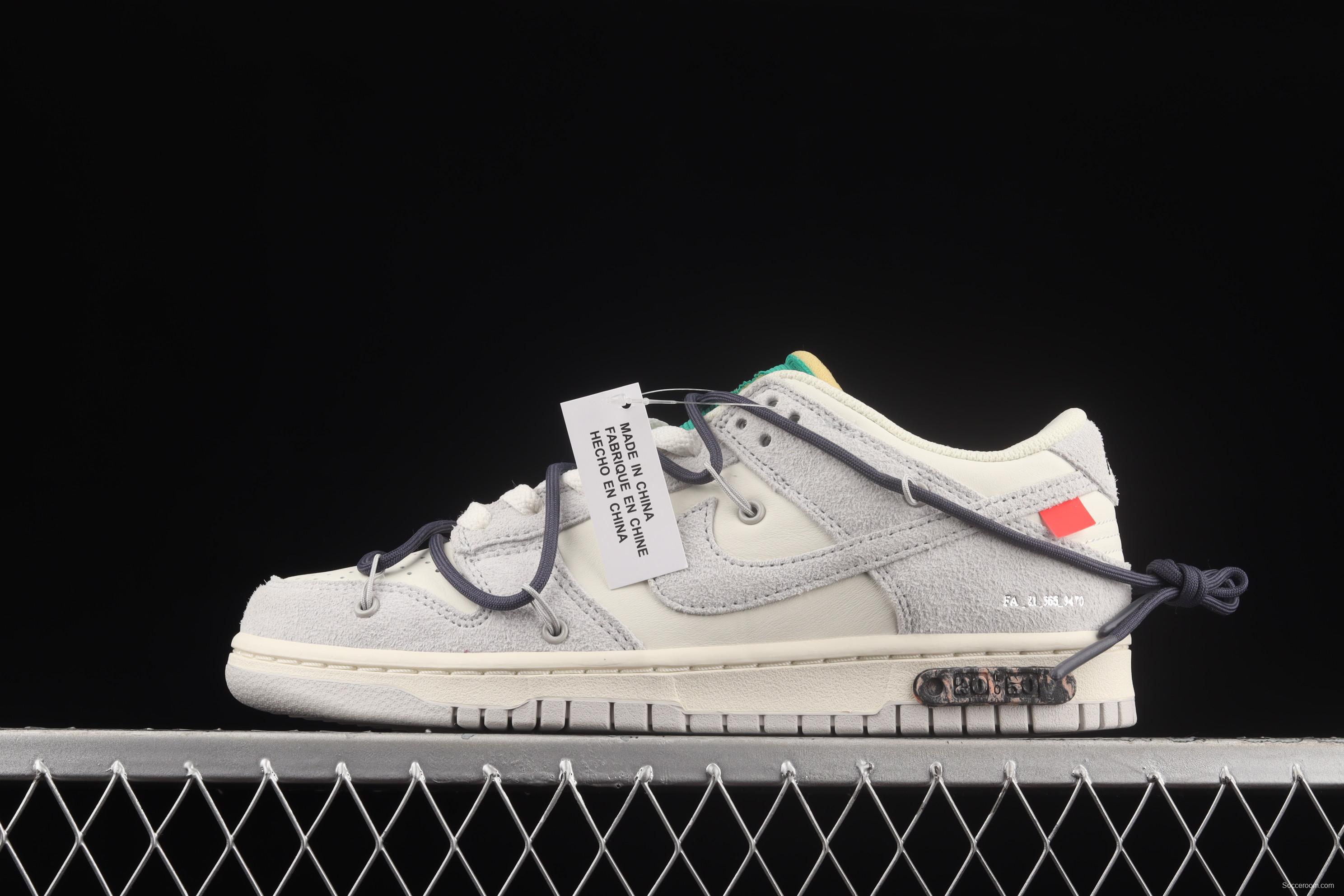 OFF-White x NIKE DUNK Low OW suede SB buckle rebound fashion casual board shoes DJ0950-115