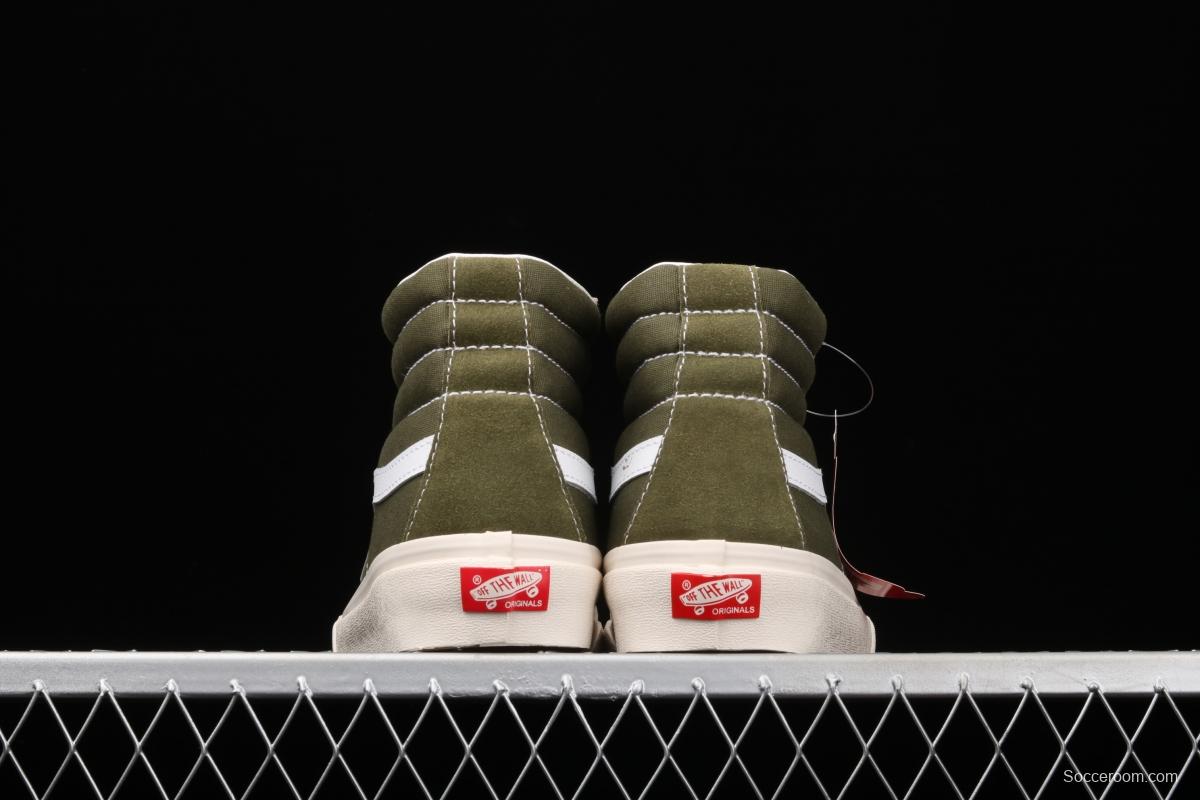 Vans SK8-Hi Vault OG army green high-top canvas shoes VN0OZE8XY