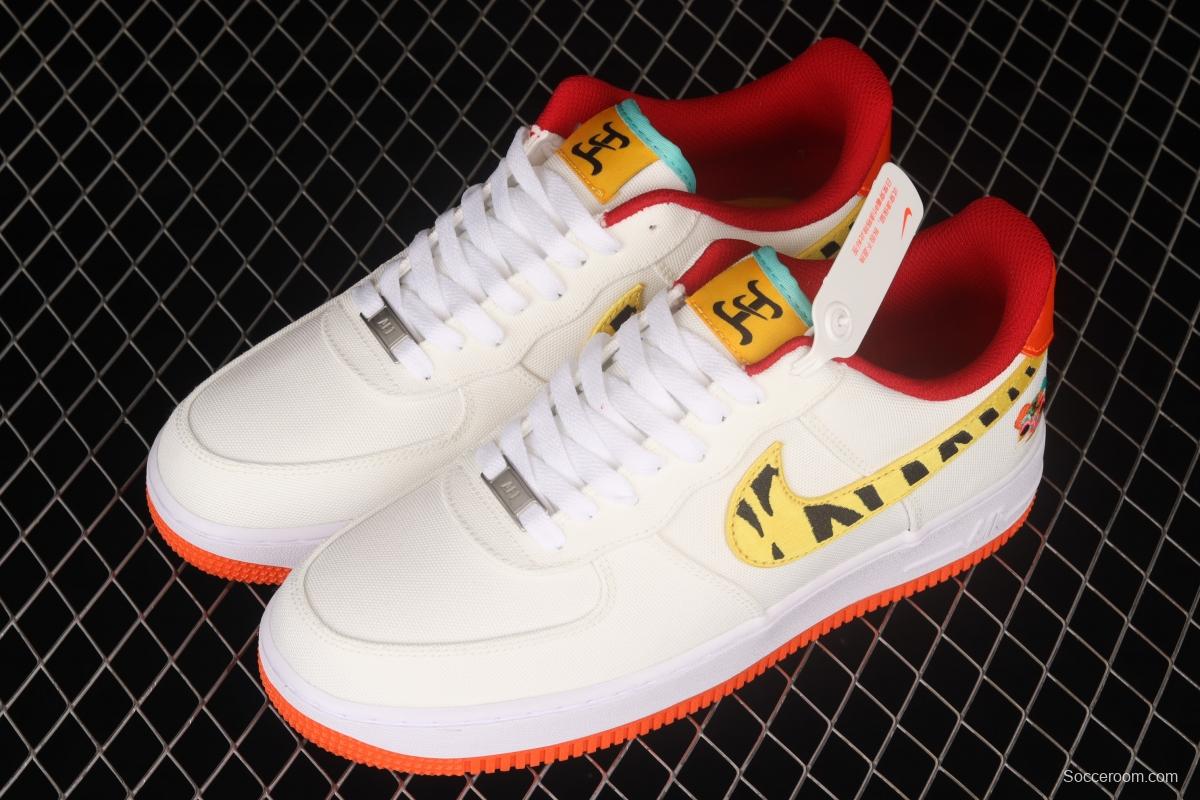 NIKE Air Force 1y07 Low year of the Tiger limited color matching low-top canvas casual board shoes DQ4502-171