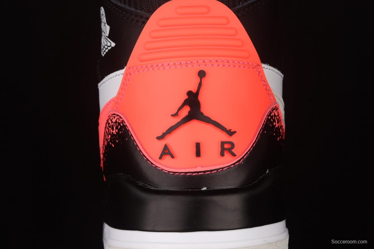 Jordan Legacy 312 white and black orange color matching Velcro three-in-one board shoes AQ4160-108