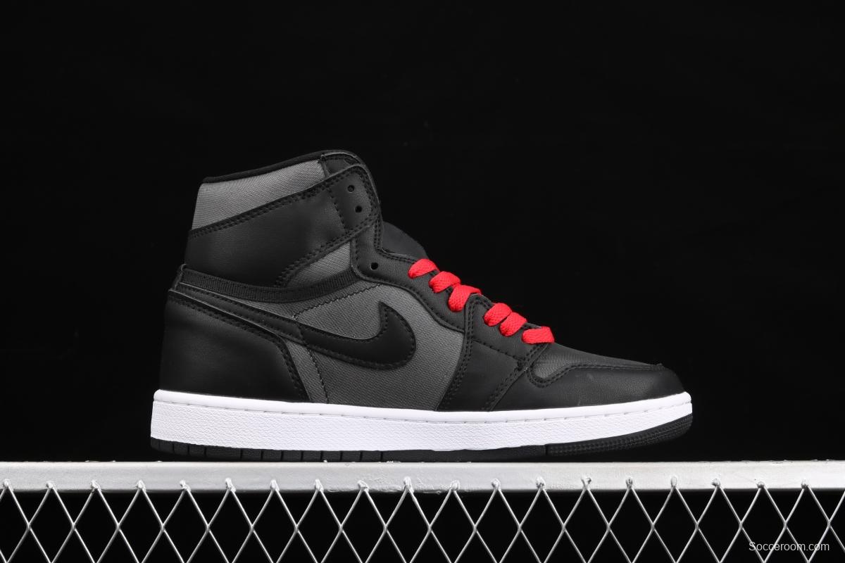 Air Jordan 1 Retro High OG black and red silk high top basketball shoes 555088-060