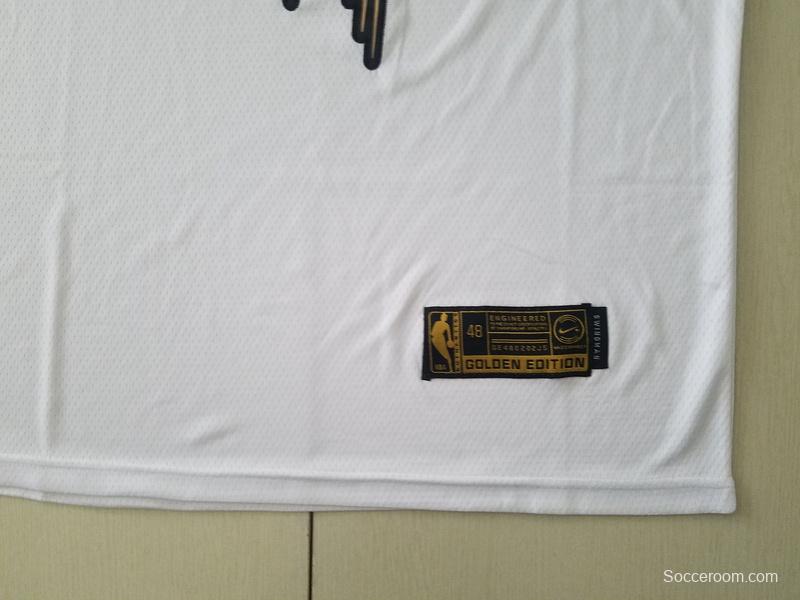 James Harden 13 White Golden Edition Jersey