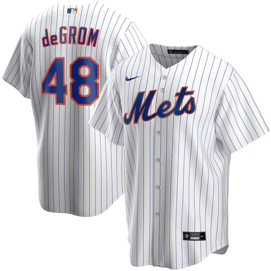 Men's Jacob deGrom White Home 2020 Player Team Jersey