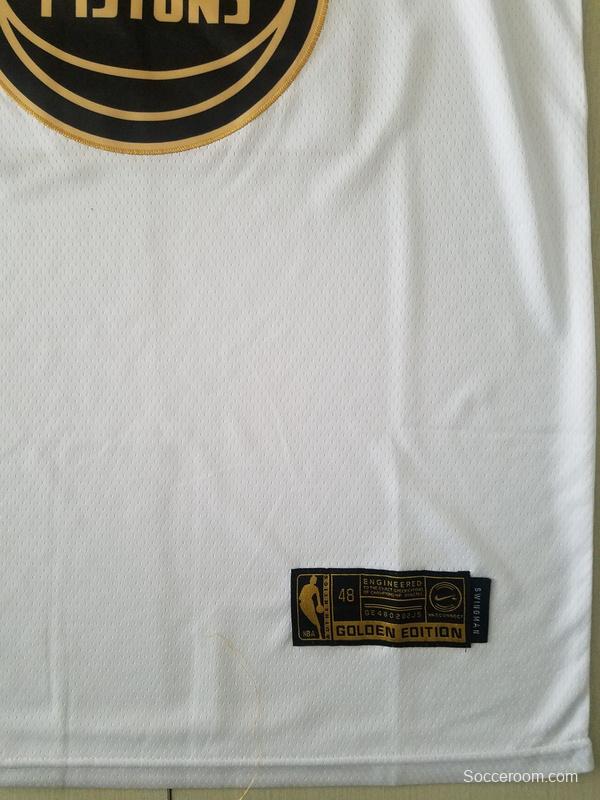 Derrick Rose 25 White Golden Edition Jersey