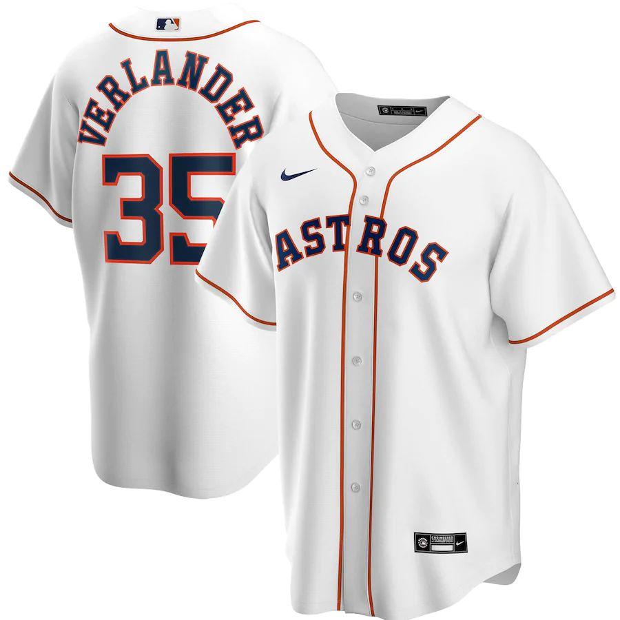 Men's Justin Verlander White Home 2020 Player Team Jersey