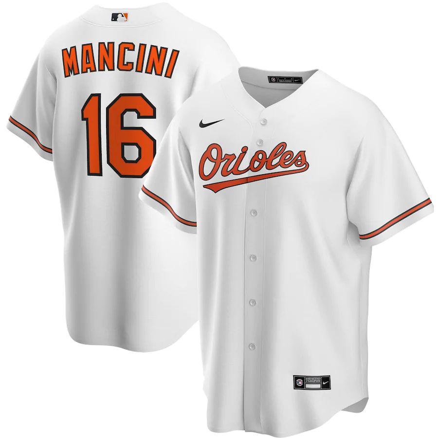 Men's Trey Mancini White Home 2020 Player Team Jersey