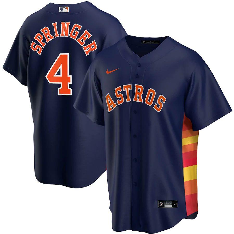 Men's George Springer Navy Alternate 2020 Player Team Jersey