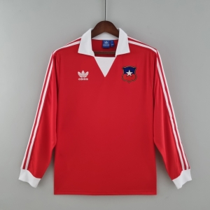 Retro Chile 1982 Long Sleeve Home Soccer Jersey