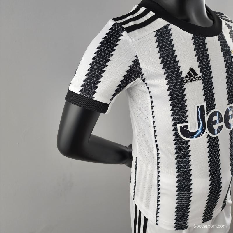 22/23 Juventus Kids Home  16-28 Soccer Jersey