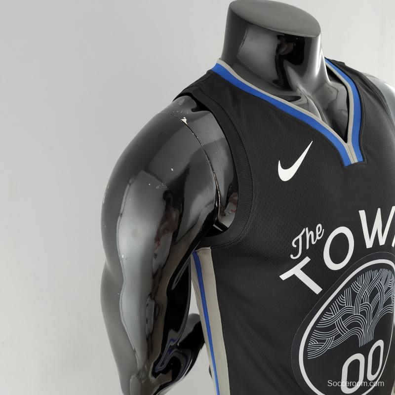 2020 KUMINGA#00 Warriors City Edition Black And Grey NBA Jersey