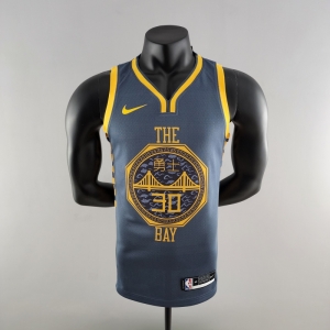 2018 Curry#30 Golden State Warriors Grey NBA Jersey