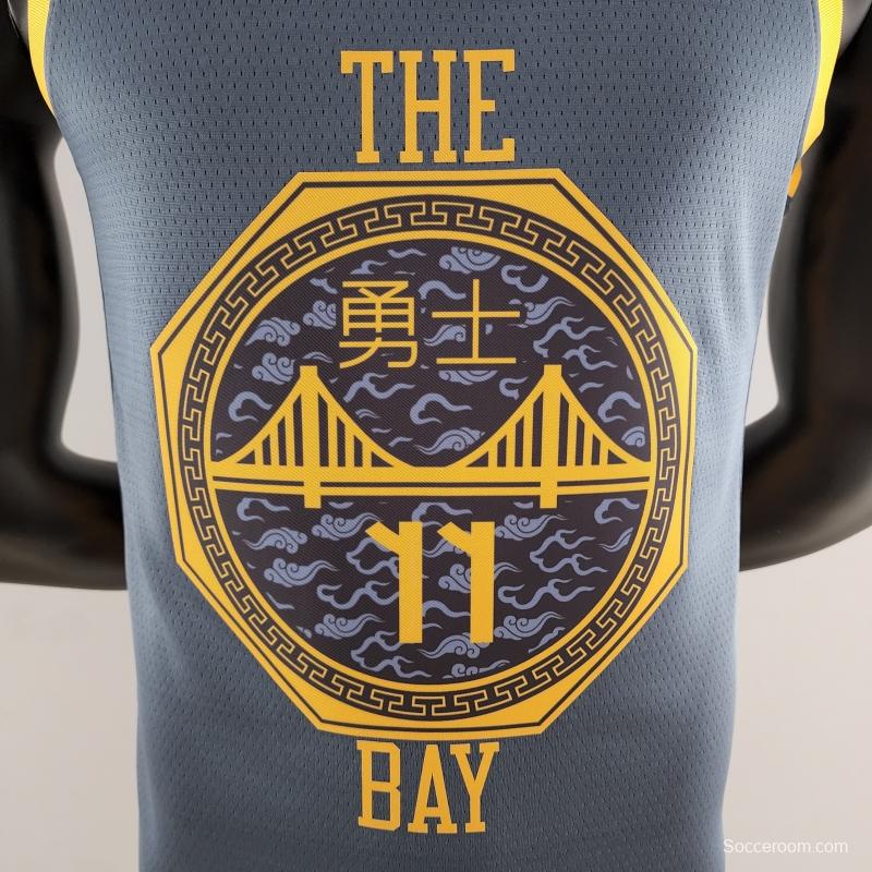 2018 HOMPSON #11 Golden State Warriors Grey NBA Jersey