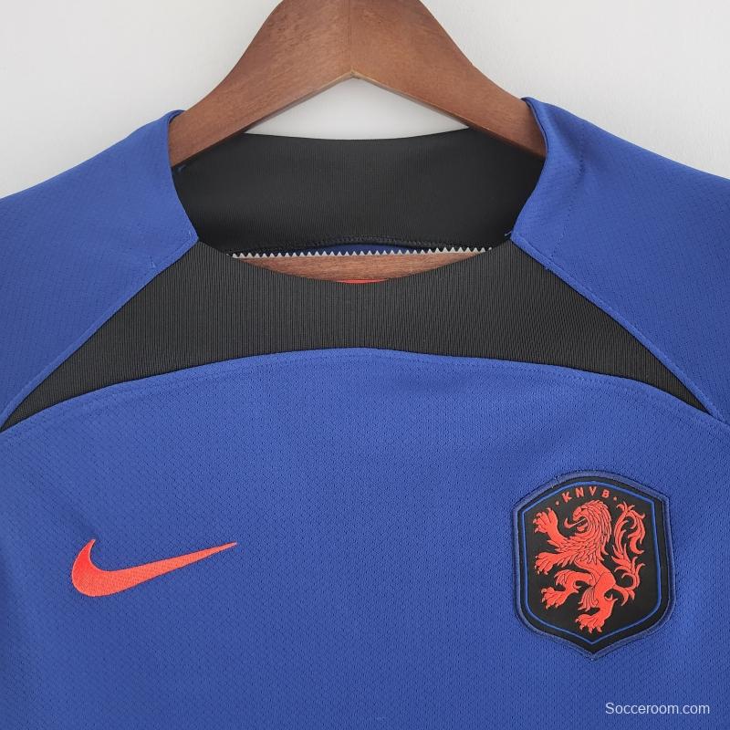 2022 Netherlands World Cup Shirt Away Soccer Jersey