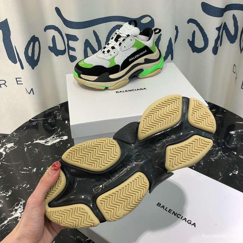 Men/Women Balenciaga Triple S Sneaker Green/Black