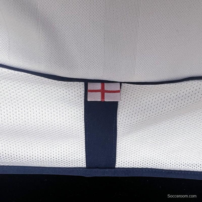 Long Sleeve Retro 2002 England Home Soccer Jersey