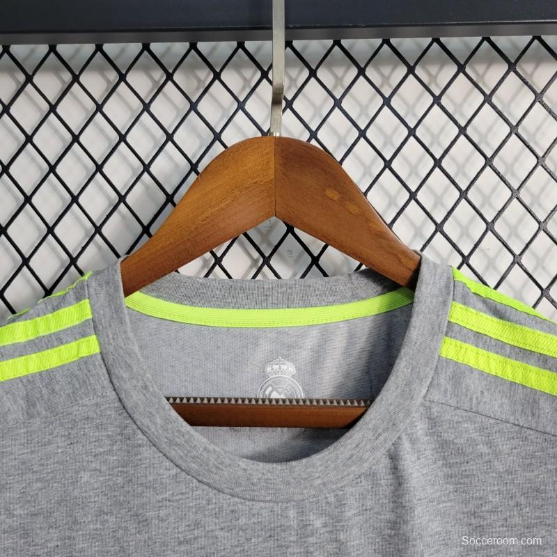 Retro 15/16 Real Madrid Away Grey Soccer Jersey