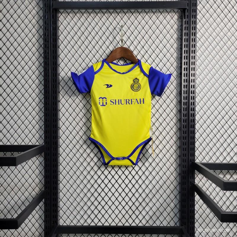 23-24 Baby Al-Nassr FC Victory Home Soccer Jersey Baby 6-18 Month