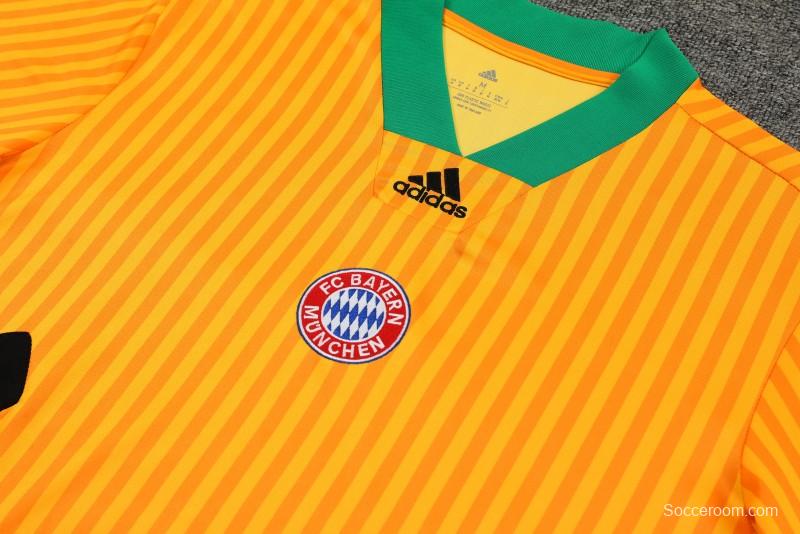 23-24 Bayern Munich Yellow Remake Icon Short Sleeve Jersey+Shorts