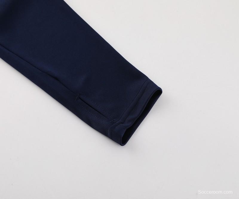 2024 Nike Navy/White Half Zipper Jacket+Pants