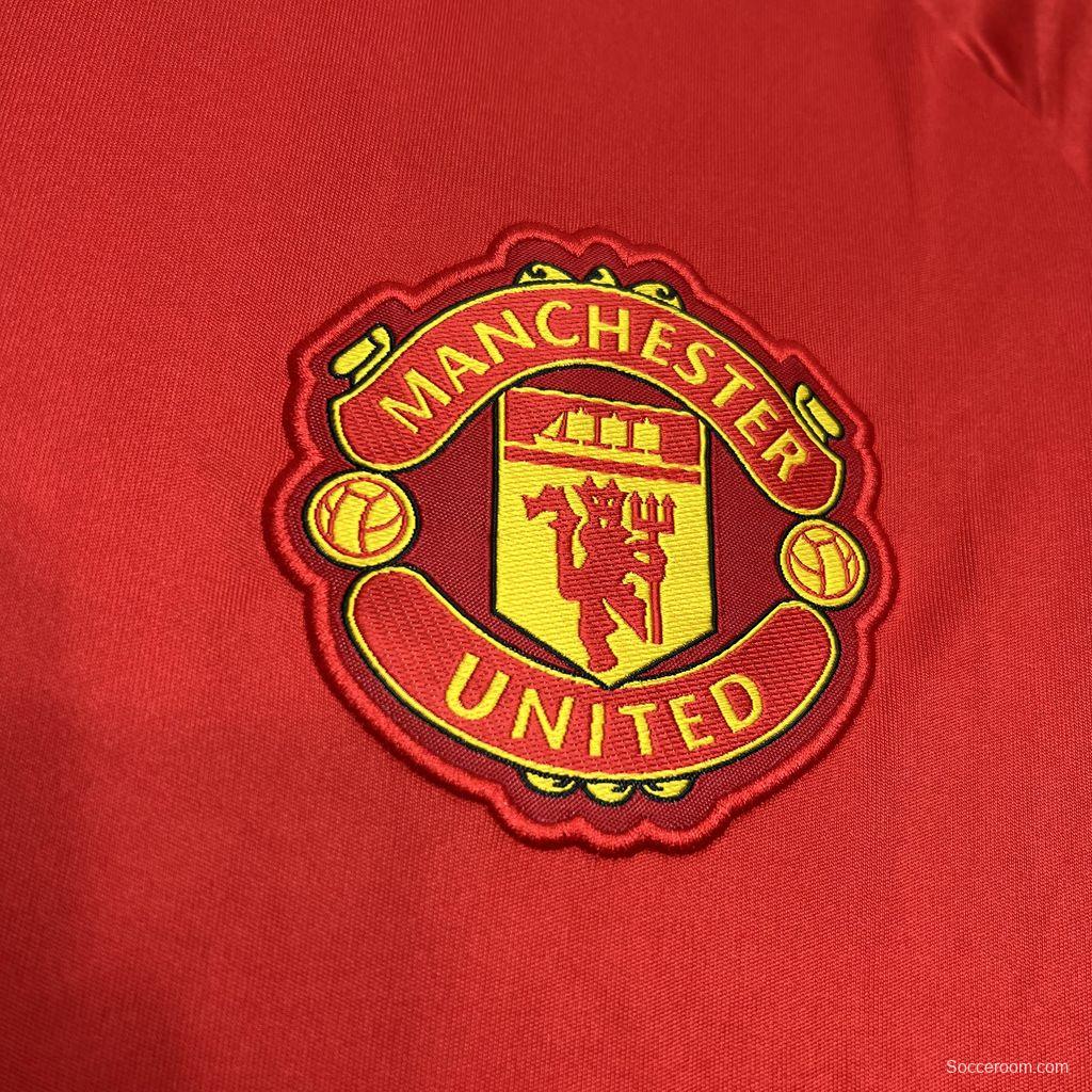 24/25 Manchester United Red Pre-match Training Jersey