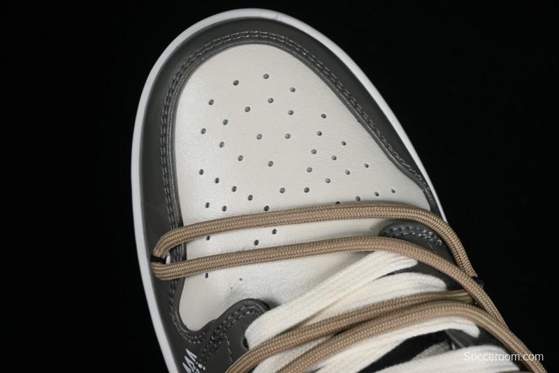 Nike Air Jordan 1 Low Customized Panda Mischief Jungle Adventure Casual Sneakers - 553558-040