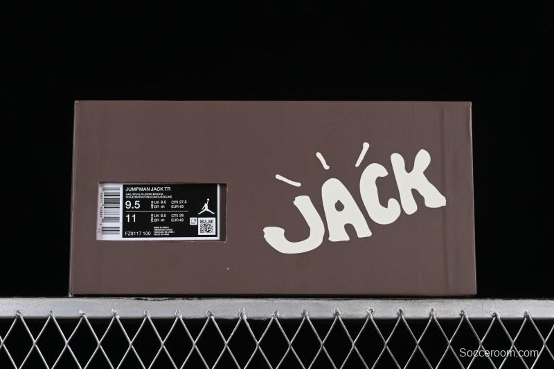 Nike Travis Scott x Jordan Cut The Check AJ1 Basketball Shoes with Velcro Design - FZ8117-100