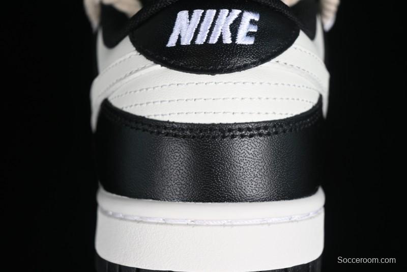 Nike Dunk Low SB Deconstructed Lace-Up Casual Sneakers with Scottish Plaid and Hemp Rope Design - DD1391-100