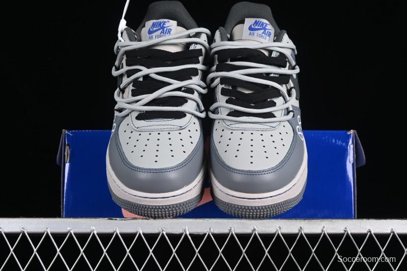 Nike Air Force 1 '07 Low Custom Strap Casual Sneakers with Kaws Collaboration - KS6869-333