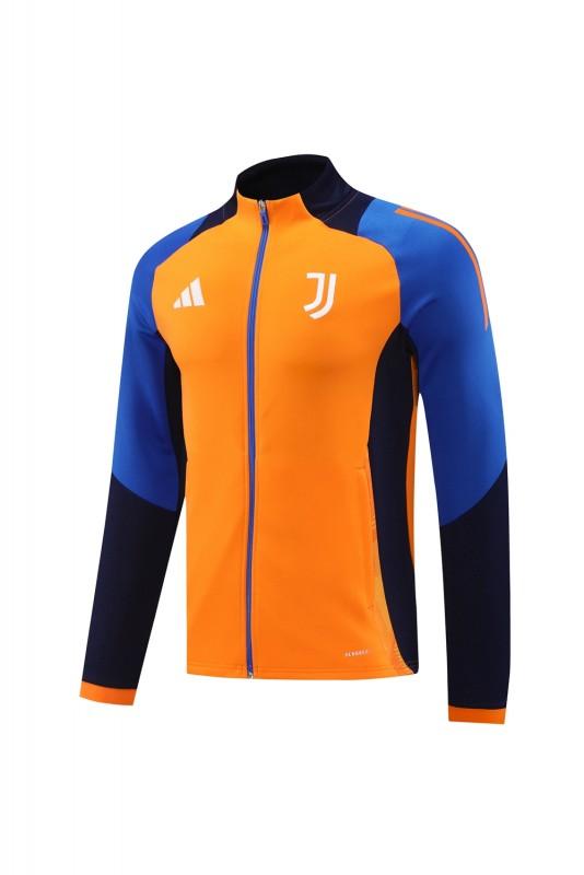 24/25 Juventus Orange Full Zipper Jacket +Long Pants