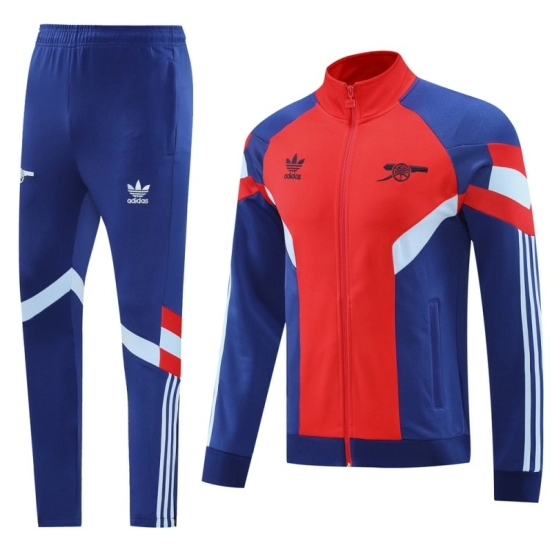 24/25 Arsenal Blue/Red Full Zipper Jacket +Long Pants