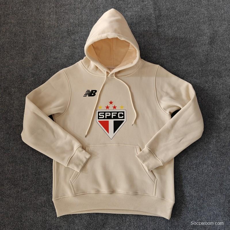 24/25 Sao Paulo Navy/Red/Black/Beige/Grey Hoodie WIth Black Badge