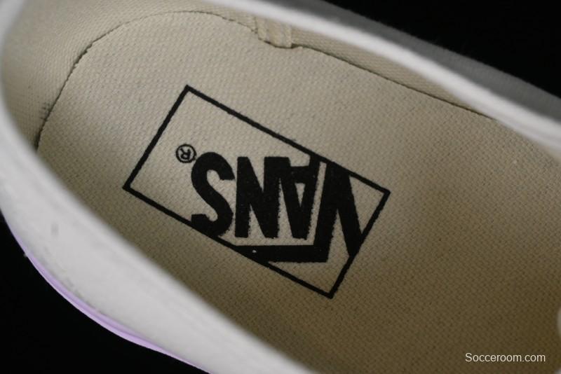 Vans Authentic White Purple Canvas Skate Shoes - VN0009PVCGX