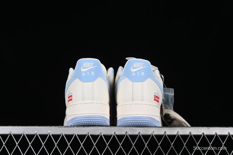 Nike Air Force 1 '07 Low Supreme Stone Island Collaboration - Sky Blue Casual Sneakers - BB9599-205