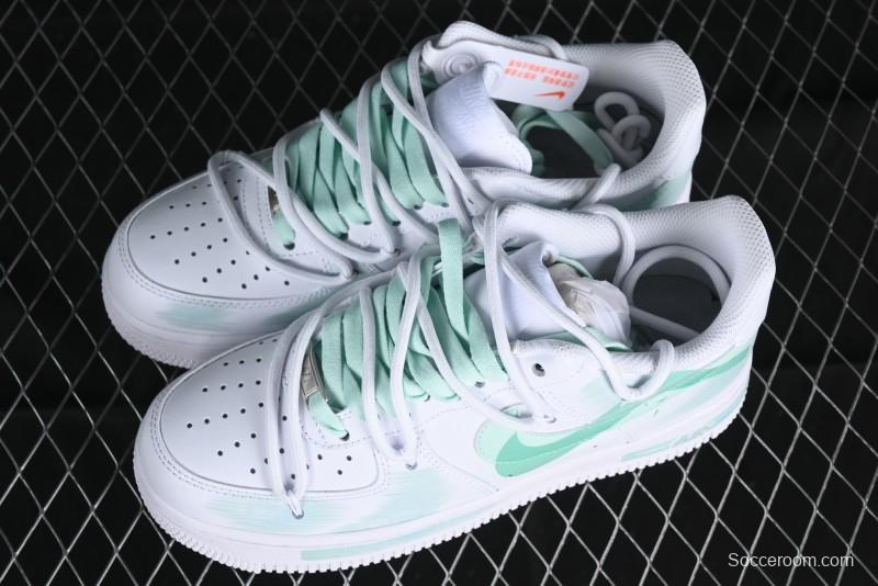 Nike Air Force 1 '07 Low Anime Themed Custom Swoosh Strap Casual Sneakers - ZH0316-023