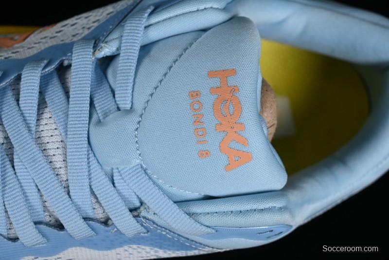 HOKA ONE ONE Bondi 8 Functional Cushioned Running Shoes with Engineered Mesh Upper - 1127954 SSCA