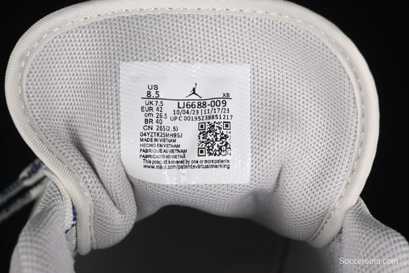 Nike Air Jordan 1 Low Supreme Collaboration - Pig Grey Print Custom Retro Basketball Shoes - LJ6688-009