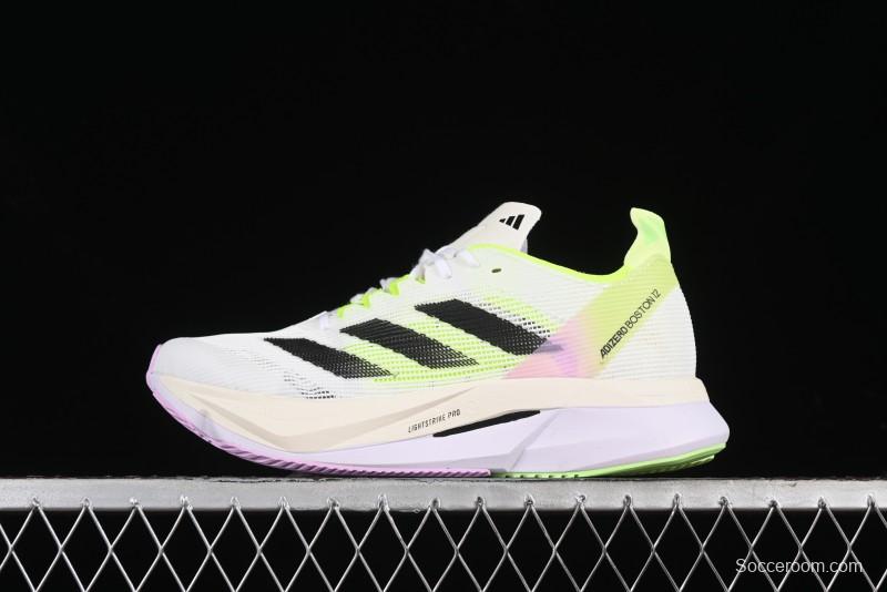 Adidas Adizero Boston 12 M Running Shoes with Lightstrike and Lightstrike Pro Technology - IG3321