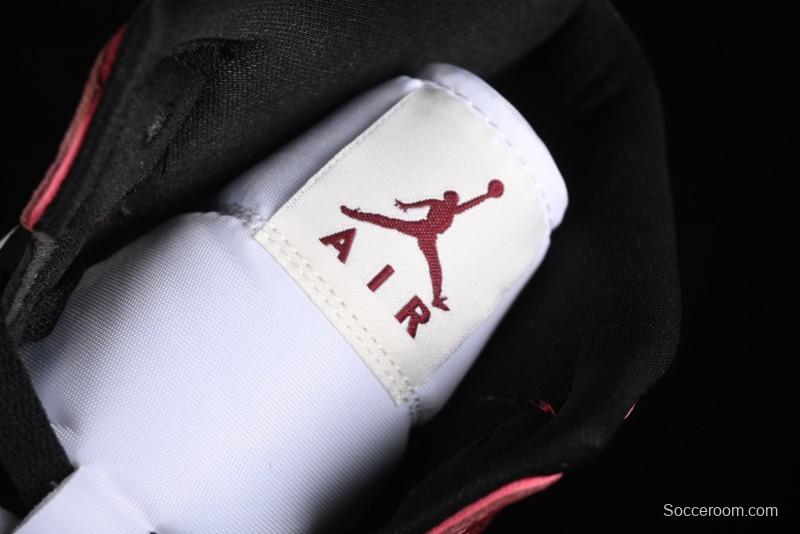 Nike Air Jordan 1 Mid AJ1 Snake Print Black Red Toe Mid-Top Basketball Shoes - FQ7818-101